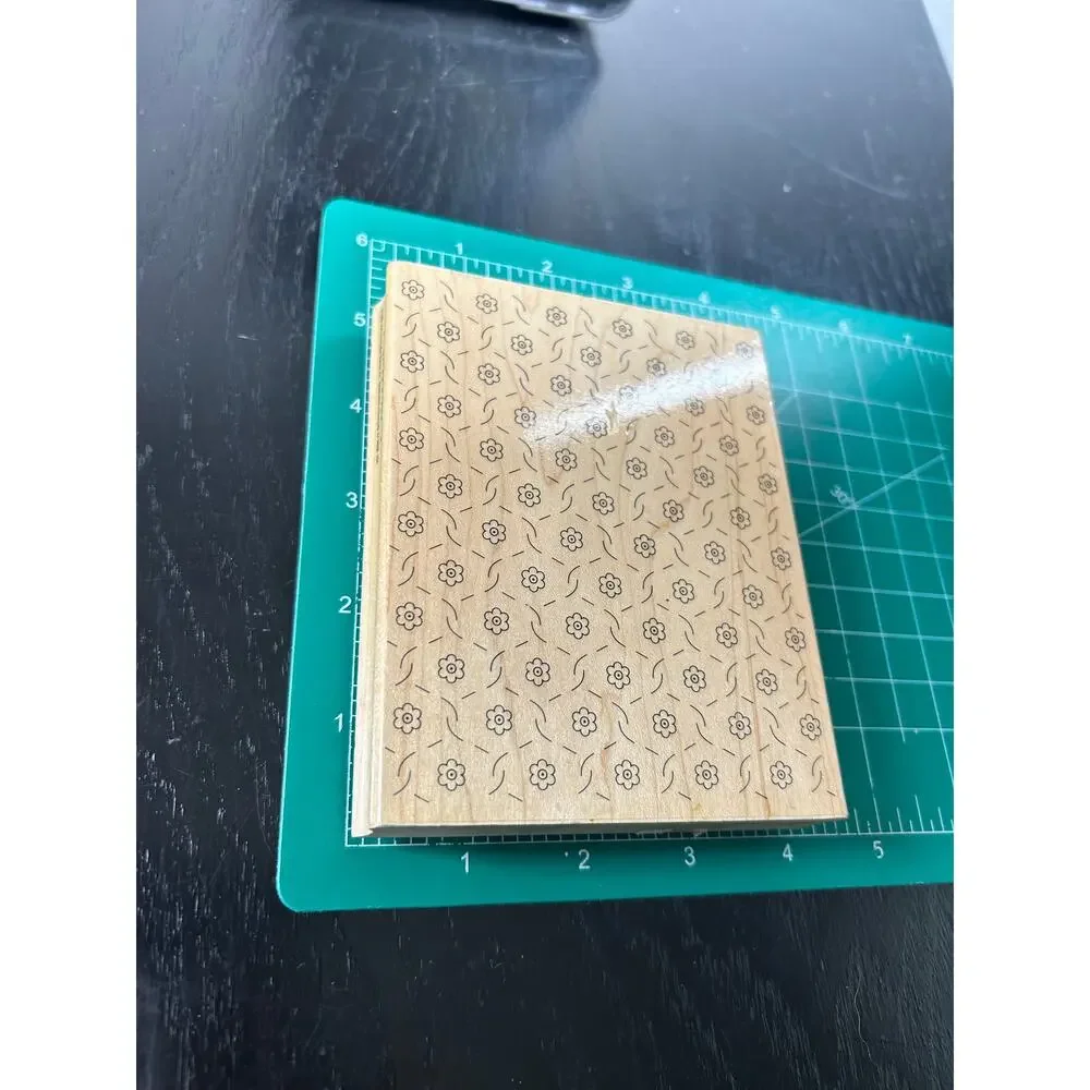 Vtg Rubber Stamps Hero Arts Sparkle & Dainty Flower Background Set of 2 Preowned